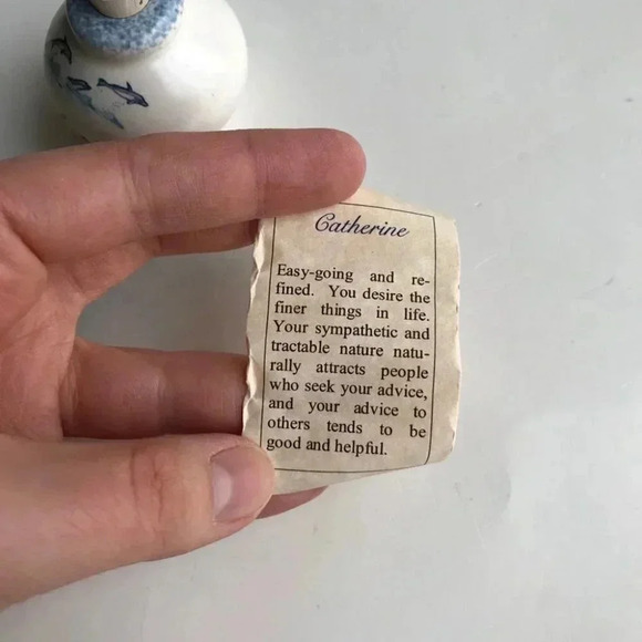 Catherine Dolphin Ocean Name Meaning Vase Trinket - Picture 8 of 9